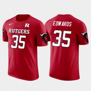 Men's Rutgers Scarlet Knights Future Stars Red Gus Edwards #35 Football T-Shirt 185112-467