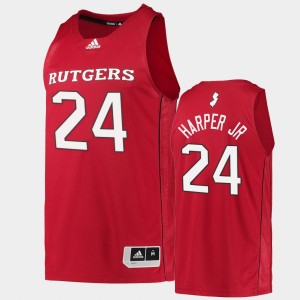 Men's Rutgers Scarlet Knights College Basketball Scarlet Ron Harper Jr. #24 Jersey 220986-865