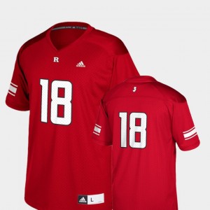 Youth Rutgers Scarlet Knights College Football Scarlet #18 Replica Jersey 552456-679